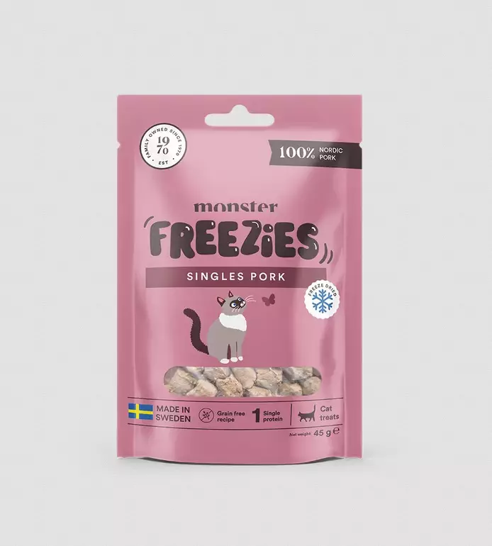 Namipala Single Protein Pork 45g Freezies monster Cat - Kissan herkut ja makupalat - 029633 - 4
