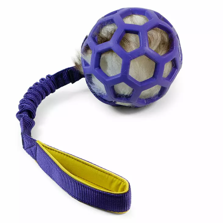 Vetolelu Hol-EE Roller lampaankarvapallolla sekä joustokahvalla Zayma - Koiran erikoislelut - 055753 - 1