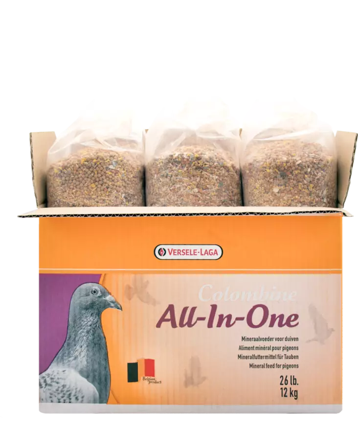 Mineraali- ja vitamiiniseos kyyhkyille All-in-One 4kg Colombine Versele Laga - Lemmikkilintujen nokka ja mineraalikivet - 055143 - 1