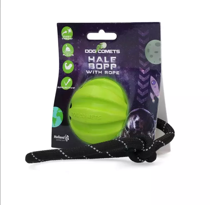Pallo köydellä Hale Bopp 6cm vihreä Dog Comets - Koiran pallot ja heittolelut - 047693 - 1
