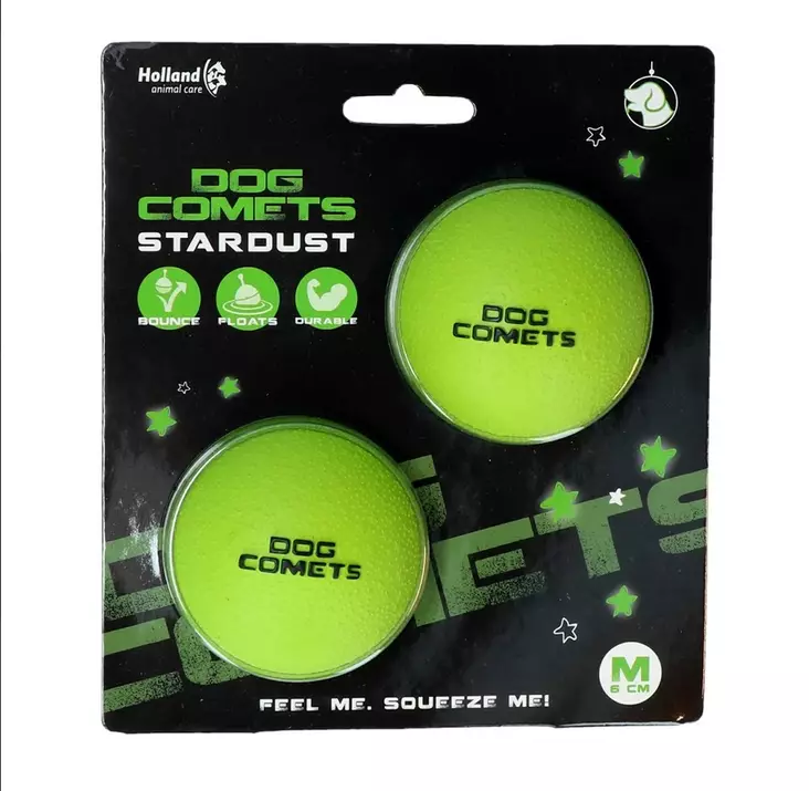 Pallo Stardust 2kpl M 6cm Dog Comets - Koiran pallot ja heittolelut - 047663 - 1