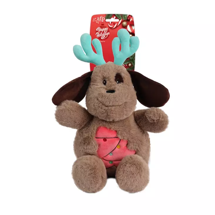 Pehmoporo Happy Holidays 37cm ruskea All For Paws - Koiran pehmolelut - 054533 - 1