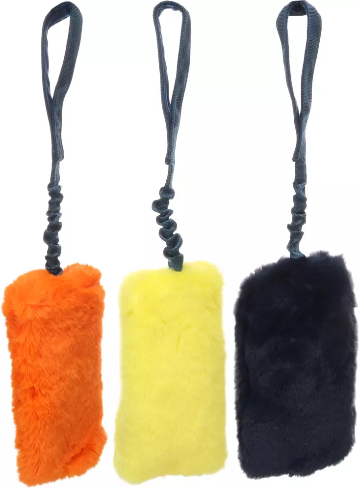 Plyyshipatukka Fauxtra Chaser joustokahvalla 55x12cm värimix Flamingo - Koiran pehmolelut - 055503 - 1