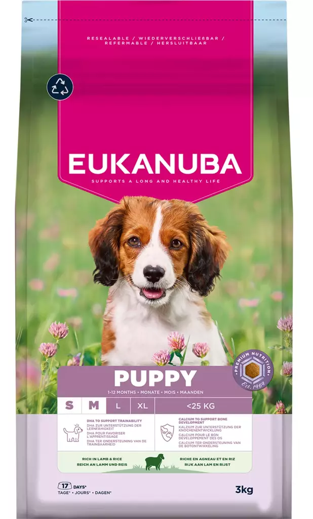 Puppy Lamb S/M Eukanuba - Kuivaruoat pennuille ja kasvatukseen - 053893 - 1