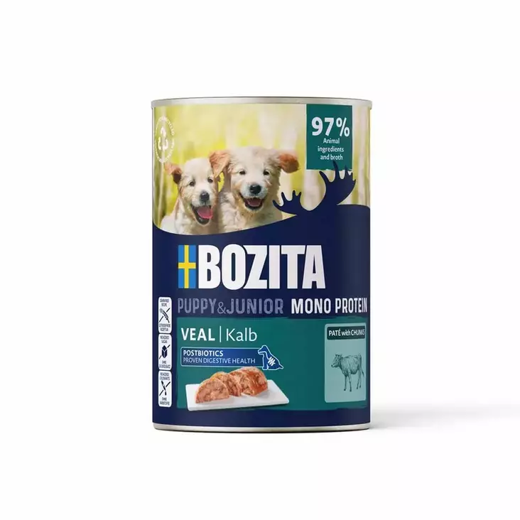 Puppy vasikka pate monoproteiini 400g Bozita dog - Säilykeet pennuille ja kasvatukseen - 056193 - 1