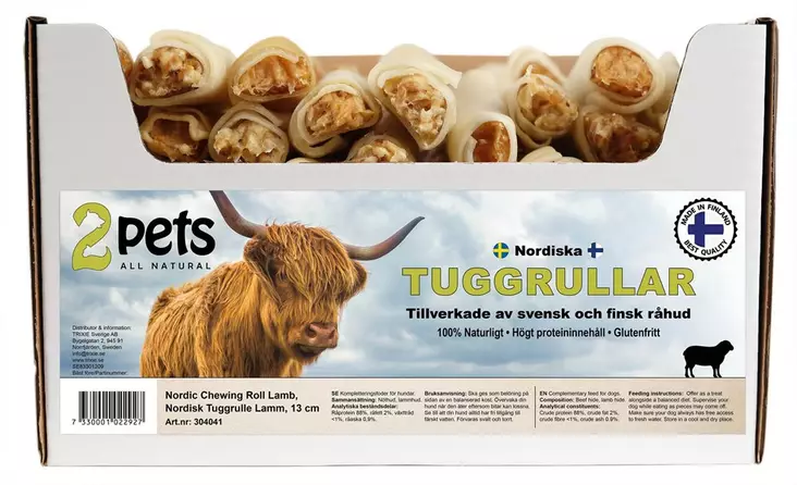 Pururulla rouhesisus Lammas 13cm Nordisk 2pets - Koirien puruluut - 051413 - 1