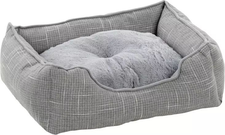 Reunapeti Nikki 50x40x16cm harmaa Flamingo - Koiran reunalliset pedit - 048223 - 1