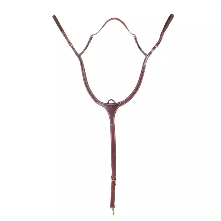 Nahkainen rintaremmi messinkisoljilla FULL ruskea Equality Line - Ratsun martingnaalit ja rintaremmit - 048423 - 1