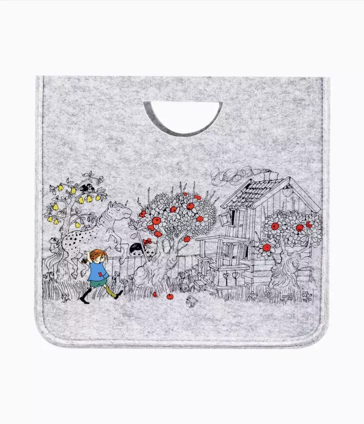 Säilytyskori Peppi Matkalla kotiin 33x33x31cm harmaa Muurla - Koti ja sisustus - 046933 - 1