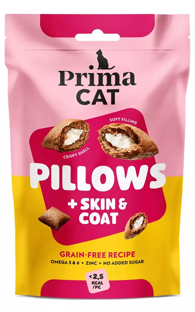 Skin & Coat herkkutyyny 60g Pillows PrimaCat - Kissan herkut ja makupalat - 059033 - 1
