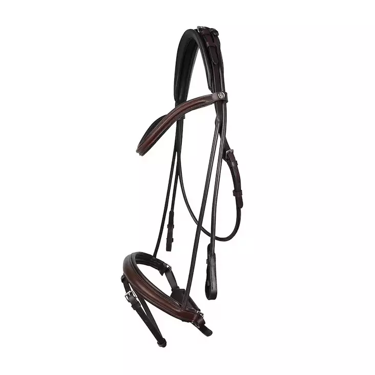 Suitset Dressage pyöristetty ruskeat Hansbo Sport - Ratsuhevosen suitset ja turpahihnat - 048353 - 1