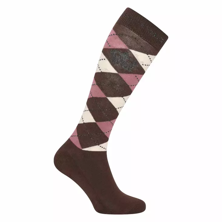 Sukat Argyle mocca-mauve HV Polo - Ratsastajan asusteet - 048763 - 1