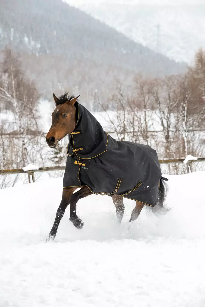 Ulkoloimi Irish Combi 50g musta Bucas - Sisältää irroitettavan kaulakappaleen. - Hevosen kevyttoppaloimet ulkoiluun - 026733 - 1