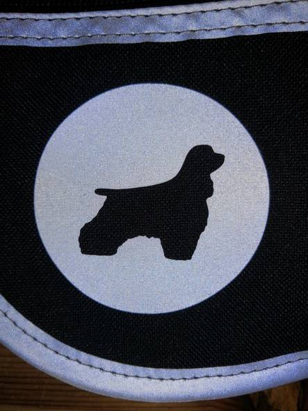 Heijastinolkavyö Ovelia PLUS cockerspanieli-siluetti Tikkerperi - Eläinihmisen heijastimet ja turvavalot - 027474 - 2