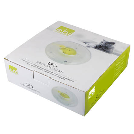 Interaktiivinen Ufo 25x8cm valkoinen EBI - Kissan aktivointituoksut ja erikoislelut - 036484 - 2