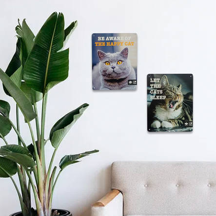 Metallitaulu Let the cats sleep 20x25cm D&D - Varoitus- ja huomiokyltit - 038254 - 2