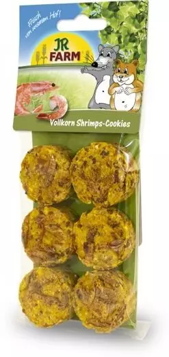 Täysjyvä katkarapukeksit 80g JR Farm - Pieneläinten herkut ja namipalat - 043834 - 1