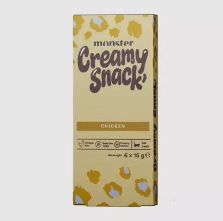 Creamy Snack Chicken (Kana) 6x15g monster cat - Kissan herkut ja makupalat - 059414 - 1