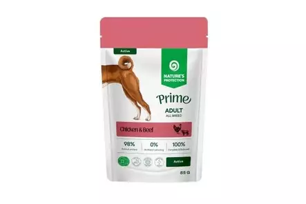 Adult Prime Active All Breed kastike 85g Nature's Protection - Koiran säilykkeet aikuisille koirille - 057314 - 1