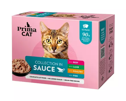 Classic kastikelajitelma 12x85g PrimaCat - Aikuisten kissojen säilykkeet - 029894 - 2