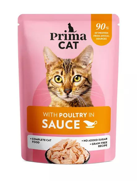 Classic siipikarja 85g kastikkeessa PrimaCat - Aikuisten kissojen säilykkeet - 029884 - 2