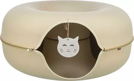 Huopadonitsiluola 60cm beige Trixie - Kissan pesä-, iglu- ja riippupedit - 057114 - 1