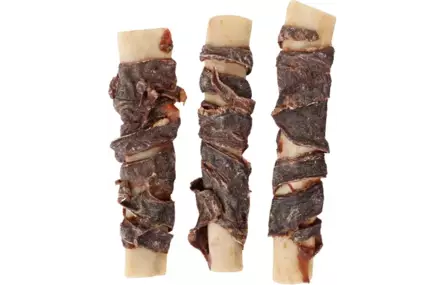 Jakin kylkiluu & kuivattua sydäntä 100g Flamingo - Koirien puruluut - 056274 - 1