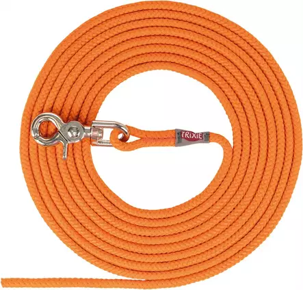 Jälkiliina purjeköysi pyöreä S/M 6mm oranssi Trixie - Koiran nylontaluttimet - 057984 - 1