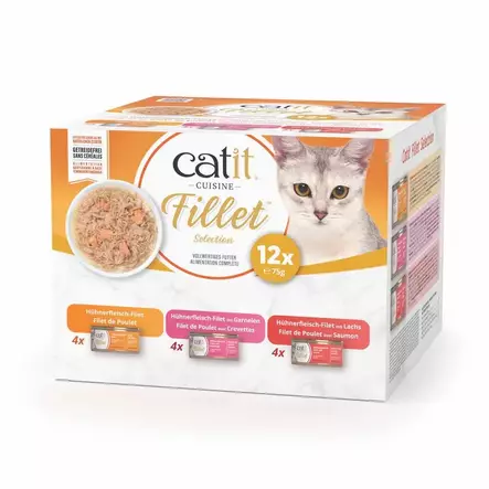 Kanafile liemessä Variopack 12x75g Catit Cuisine - Aikuisten kissojen säilykkeet - 055264 - 1