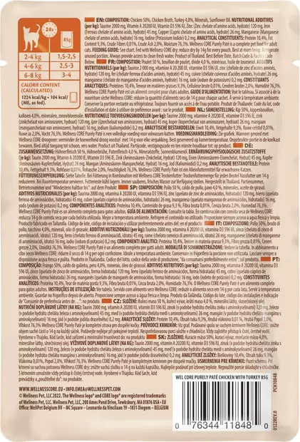 Kana & Kalkkuna 85g Purely Pate CORE - Aikuisten kissojen säilykkeet - 055014 - 2