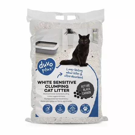 Mikrohiekka White Sensitive Black Carbon 13,8L / 12kg Duvo+ - Kissanhiekat ja hiekan hajusteet - 057904 - 1