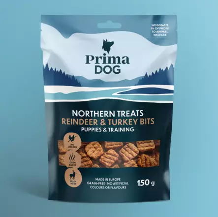 Namipala Northern Treats Reindeer & Turkey Bits puppies & training 150g PrimaDog - Koiran herkut ja makupalat - 057274 - 1