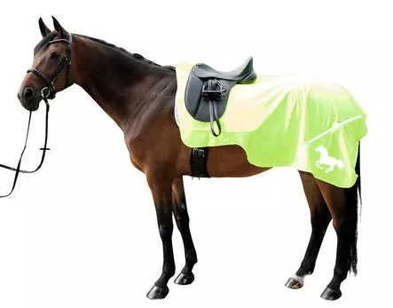 Ratsastusloimi heijastava 135-165cm neonkeltainen HKM-sports - Hevosen selkä- ja ratsastusloimet - 057754 - 1