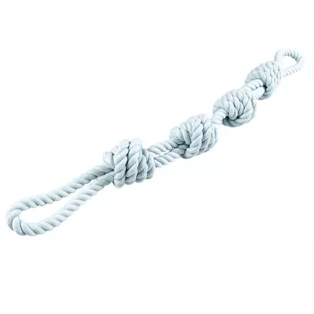 Tuplaköysi Flossy 4 solmua 74cm 500g sininen Duvo+ - Koiran köysilelut - 054944 - 1