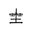 Kuppiteline säädettävä 2x1,7L Ozami - Koiran metallikupit ja telineet - 031394 - 1