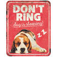 Kyltti Don't ring dog is sleeping 25x20cm punainen D&D - Varoitus- ja huomiokyltit - 031954 - 1