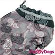 Lämpöhaalari Paisley ruskea mäyräkoira narttumalli For My Dogs - Koiran haalarit - 037314 - 4