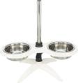 Ruokabaari säädettävä 2 x 1,6l / 21cm valkoinen melamiini / teräs Trixie - Koiran metallikupit ja telineet - 019264 - 3