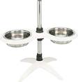 Ruokabaari säädettävä 2 x 1,6l / 21cm valkoinen melamiini / teräs Trixie - Koiran metallikupit ja telineet - 019264 - 2