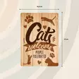 Metallikyltti "Cats welcome - people tolerated" 21x14,8cm Flamingo - Varoitus- ja huomiokyltit - 059334 - 2