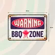 Metallikyltti "Warning BBQ Zone" 30x20cm Flamingo - Varoitus- ja huomiokyltit - 059314 - 2
