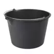 Muoviämpäri kaatonokalla 20L musta Nordiska Plast - Hevosen ruokinta-astiat ja ämpärit - 033764 - 1