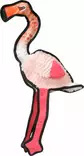 Pehmoflamingo Nelo sisällä köysi 58,5cm pinkki Flamingo - Koiran pehmolelut - 057394 - 1