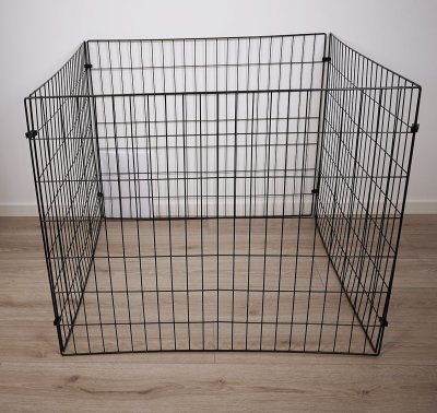 Aitaelementit mustat 4kpl 90x75cm Ozami - Koira-aitaukset - 026894 - 1