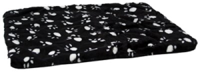 Alusta 100x70cm musta tassukuvio Ozami - Koiran alustat ja matot - 005454 - 1