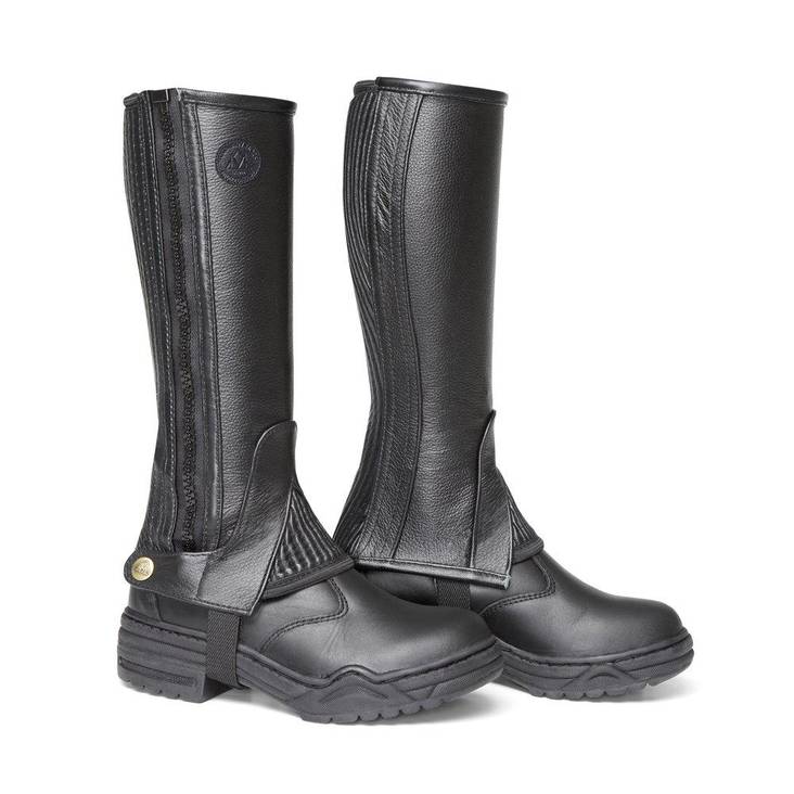 Chapsit Soft Rider Junior mustaa nahkaa Mountain Horse - Saappaanvarret ja chapsit - 013634 - 1