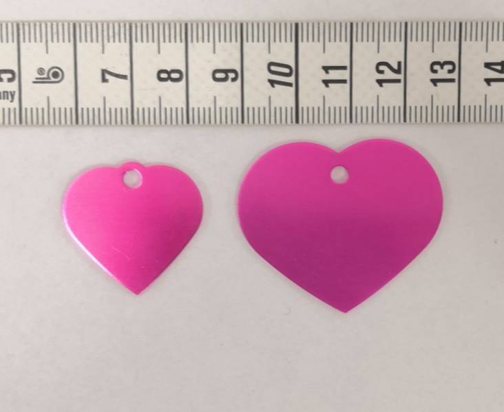 Kaiverruslaatta sydän pinkki iMARC - Nimi- ja kaiverruslaatat - 032284 - 1