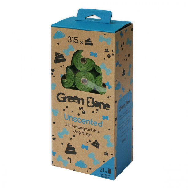 Kakkapussit 21x15pss tuoksuton GreenBone - Koiran kakkapussit ja pidikkeet - 012364 - 2