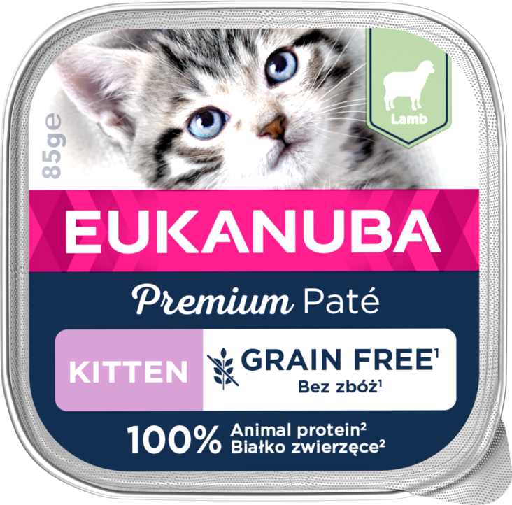 Kitten Grain Free Lamb pate 85g Eukanuba - Kissanpennun säilykkeet ja kasvatusruoat - 035774 - 1