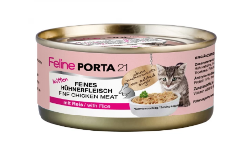 Kitten kana ja riisi 156g Feline Porta 21 - Kissanpennun säilykkeet ja kasvatusruoat - 023194 - 1